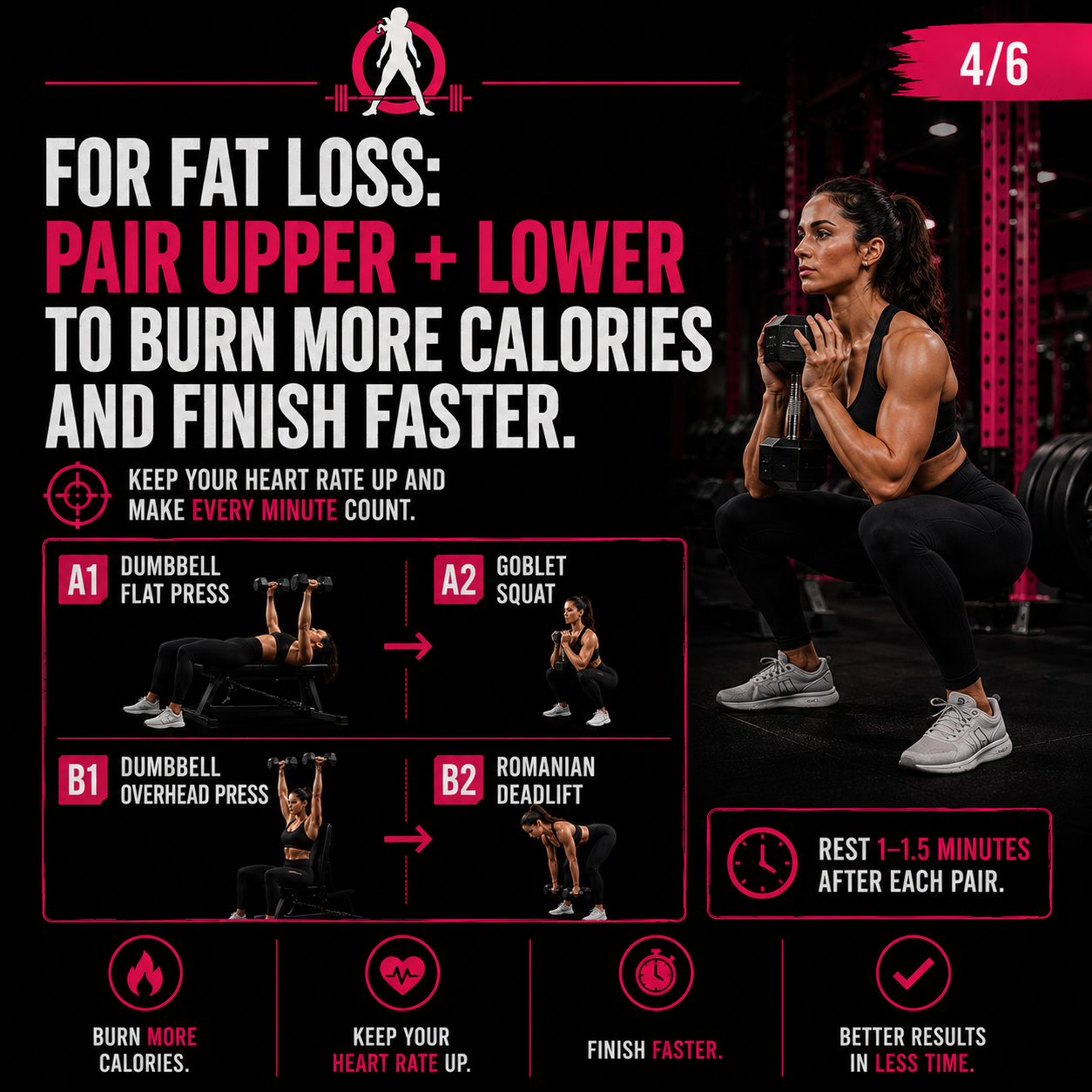 Fat Loss Dumbbell Workout Supersets