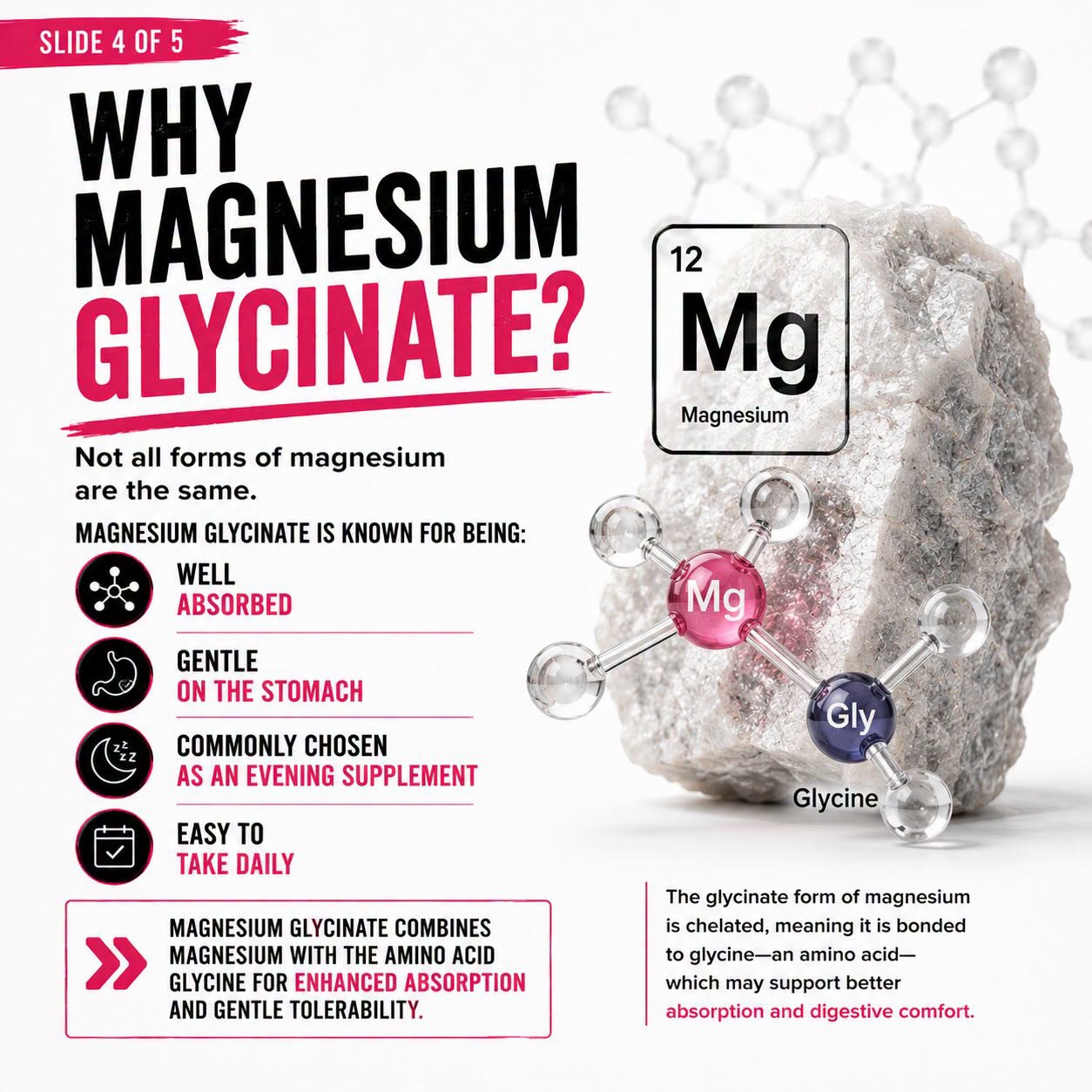 Why We Chose Magnesium Glycinate