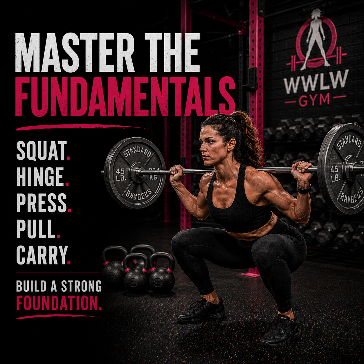 Master The Fundamentals — Squat. Hinge. Press. Pull. Carry.
