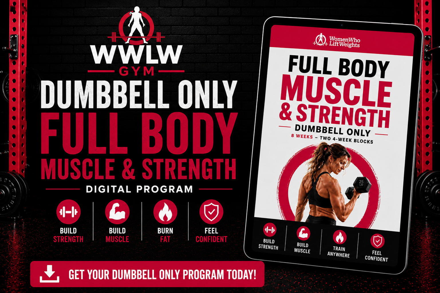 Full Body Muscle & Strength — Dumbbell Only