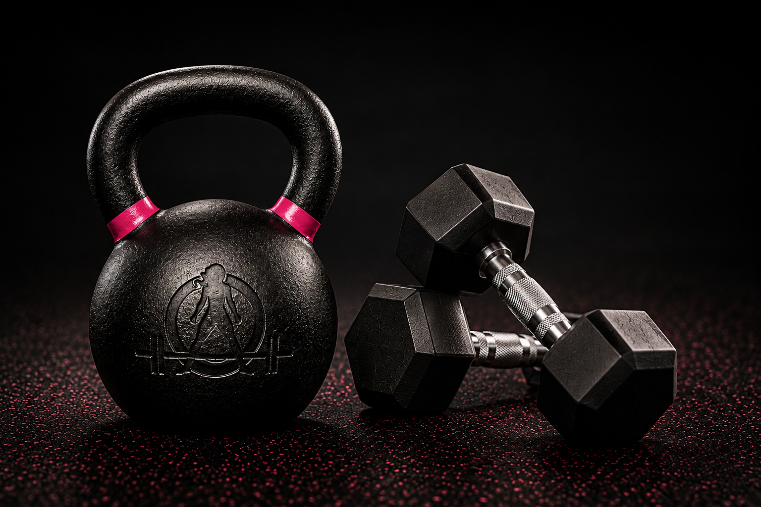 WWLW Gym Dumbbells and Kettlebells